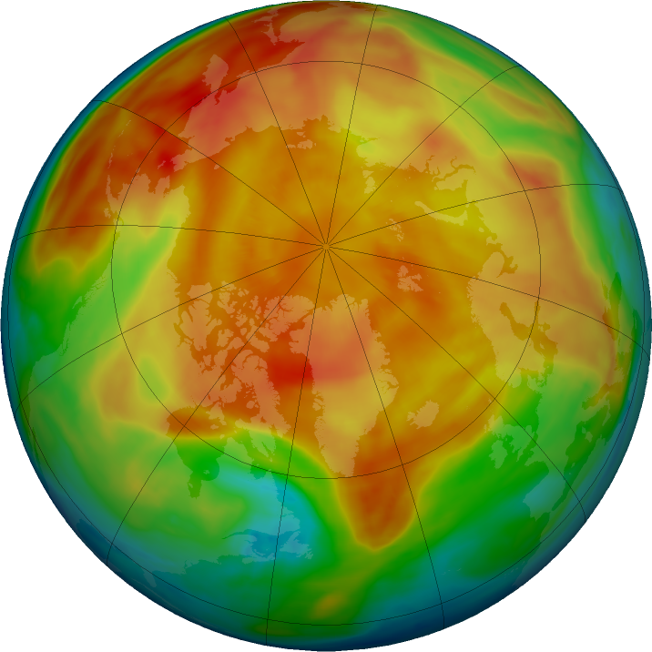 Arctic ozone map for 15 March 2019